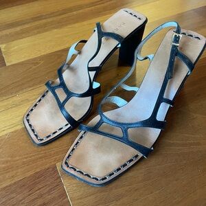 Chic Black Strappy Heels